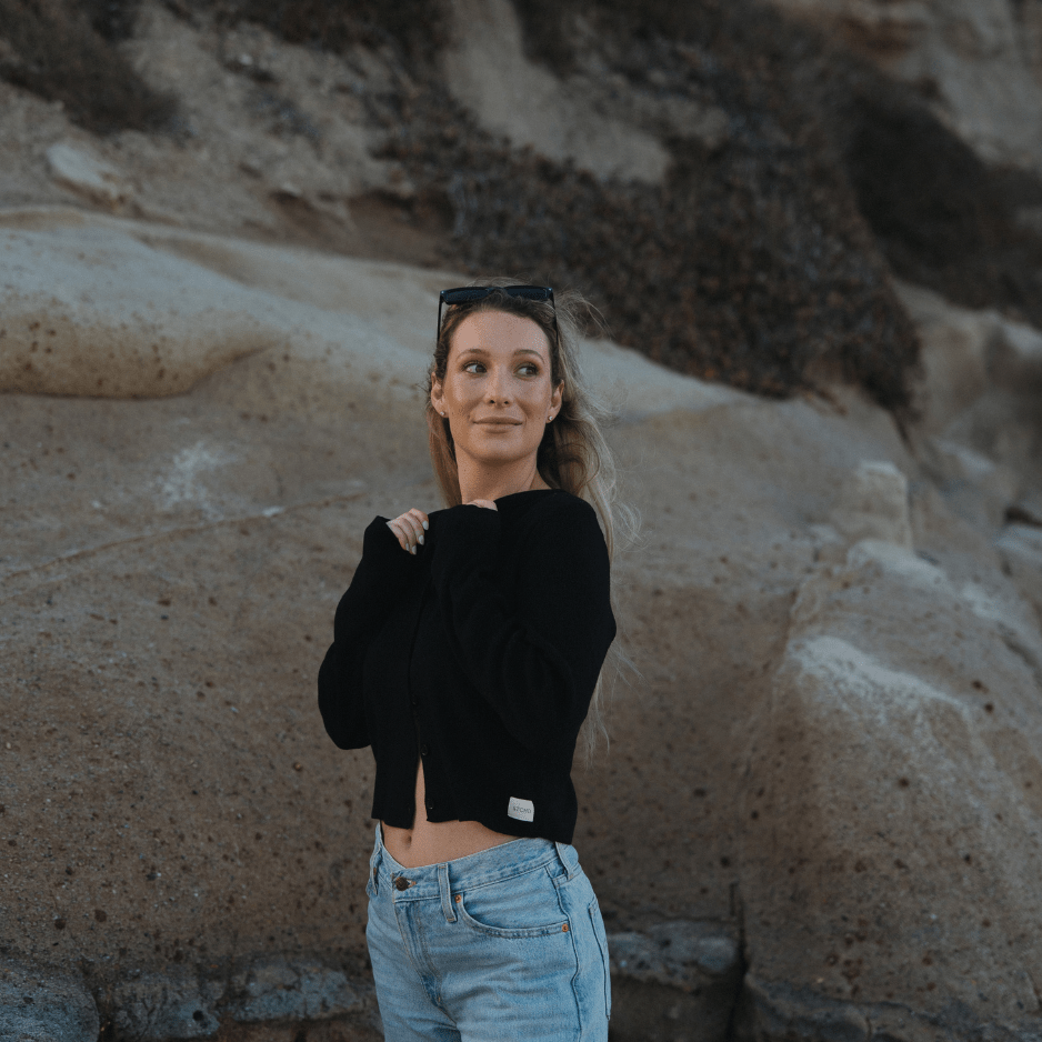 Classic Cardigan Midnight - Stitched Apparel