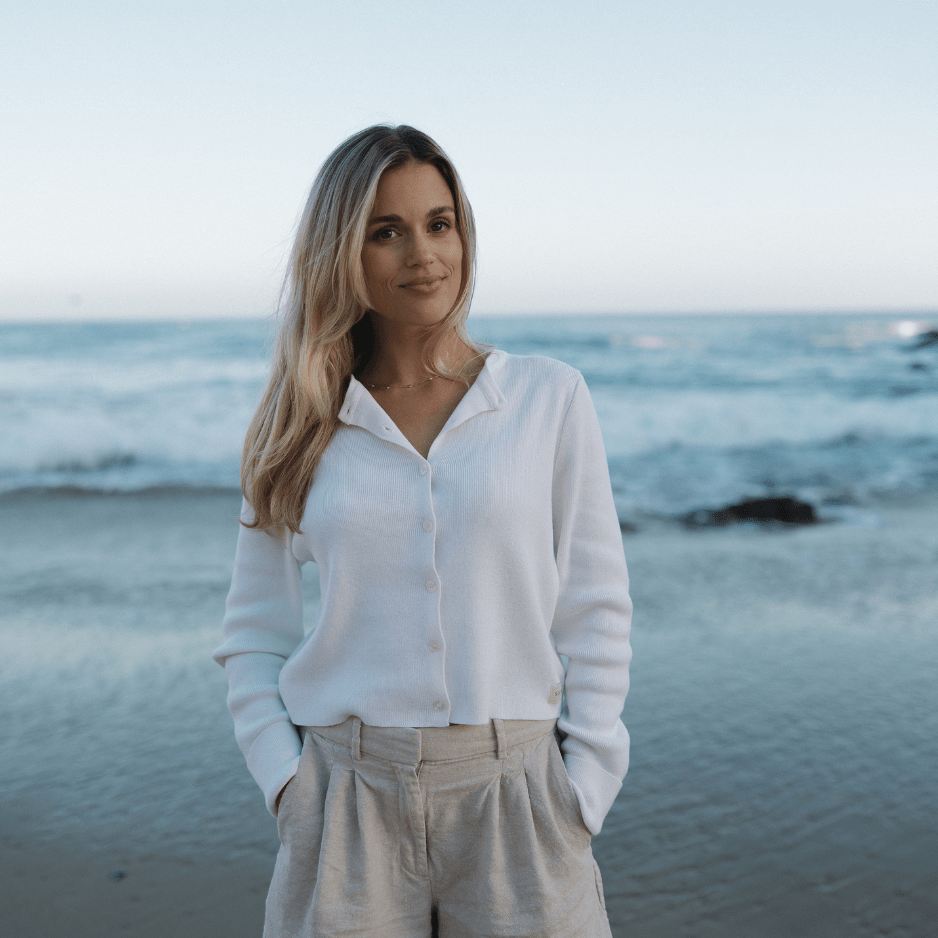 Classic Cardigan Ivory - Stitched Apparel