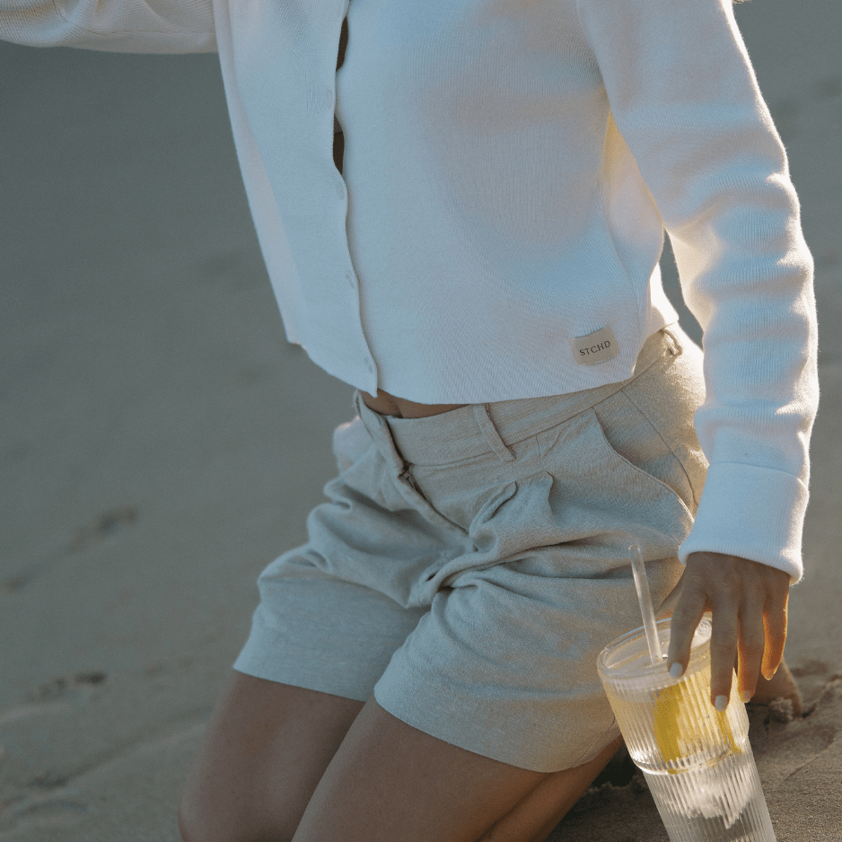 Classic Cardigan Ivory - Stitched Apparel